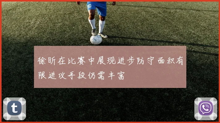 徐昕在比赛中展现进步防守面积有限进攻手段仍需丰富